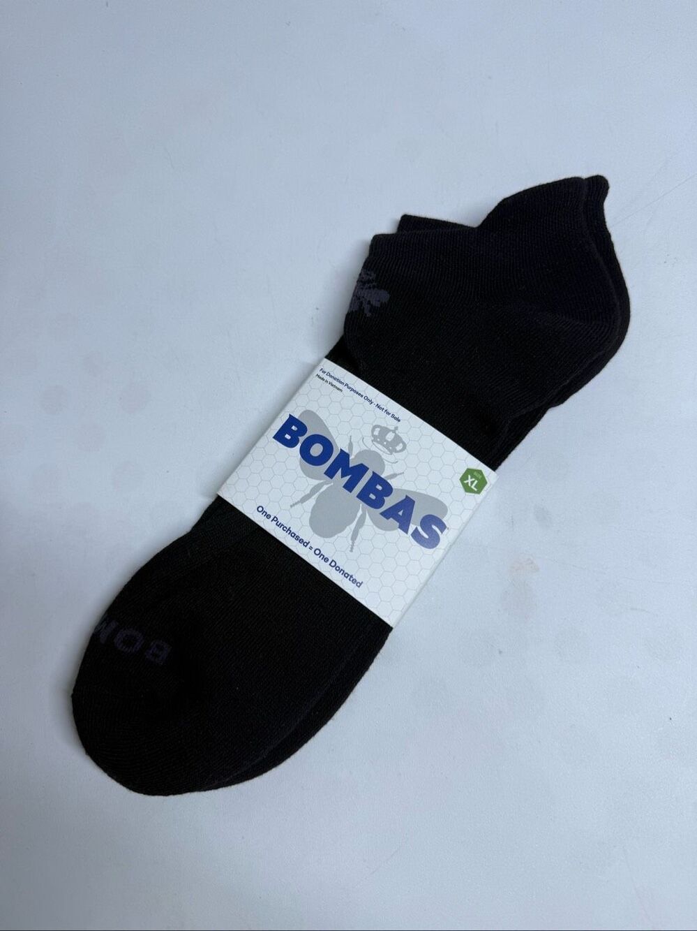 NWT Bombas Black Ankle Socks XL Cushioned Footbed Arch Support Antimicrobial